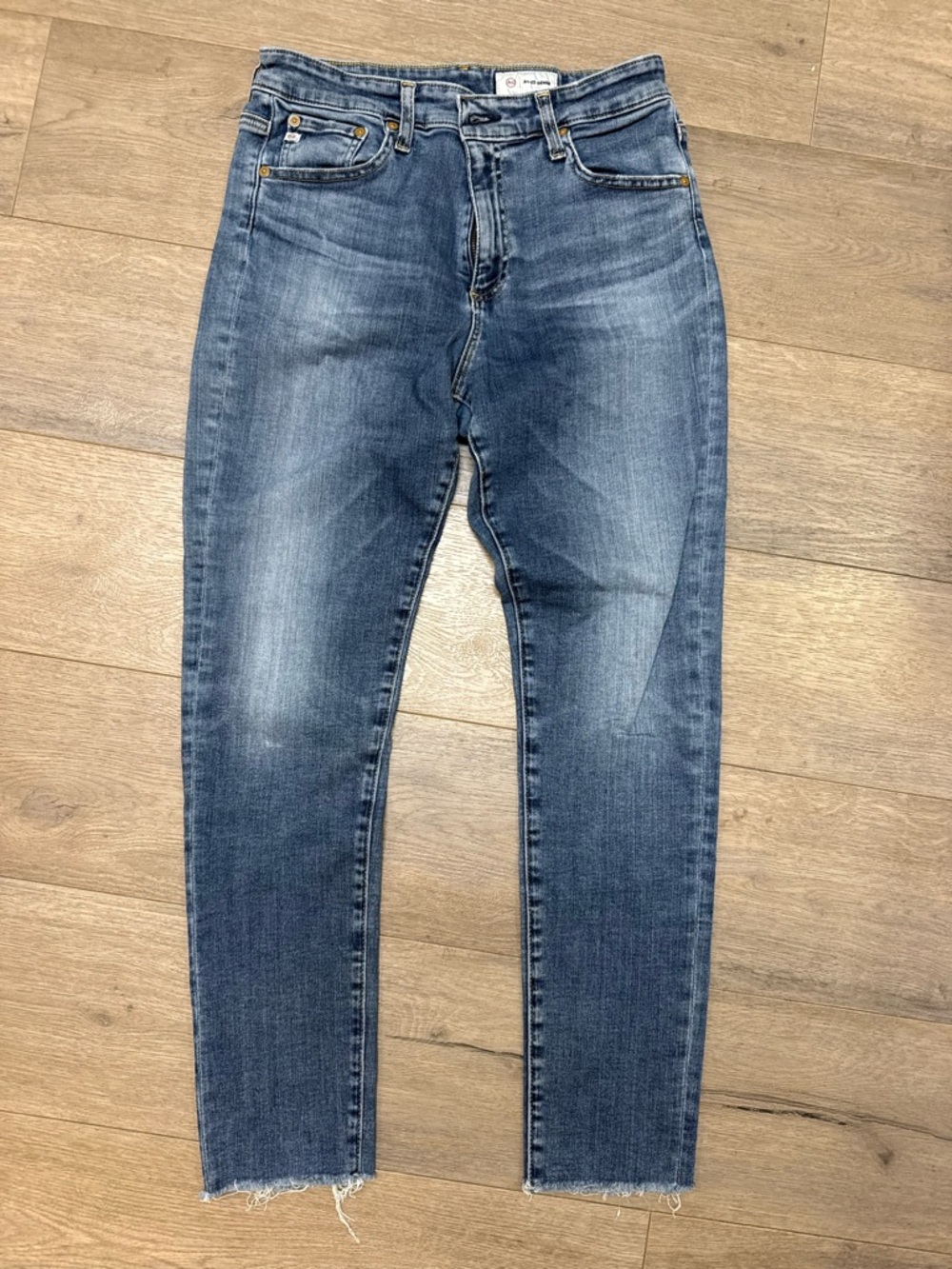 High-Rise Skinny Jeans in Washed Blue for Women